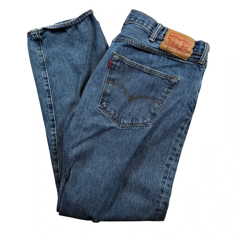 Levi's 501 Original Fit Jeans Men 38x32 Blue Medium Wash Button Fly Straight Leg